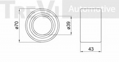 TREVI AUTOMOTIVE wb2255 -  Комплект подшипника ступицы колеса
